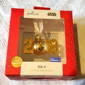 NWT Hallmark 2018 Premium Disney Star Wars BB-8 Christmas Tree Ornament
